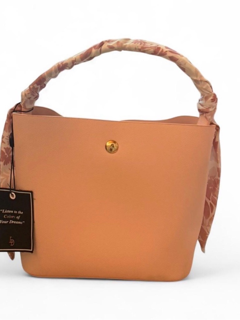 Light Pink Leatherette Top-Handle Women's Bag